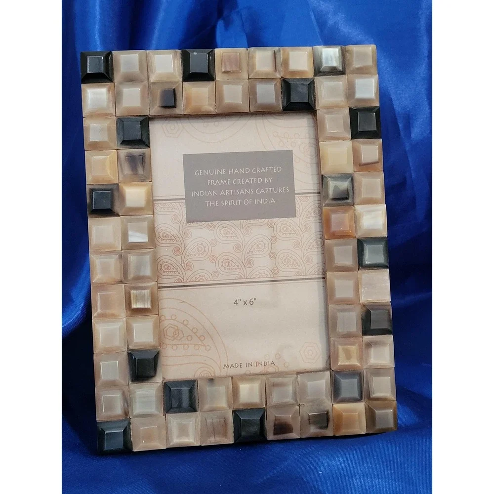 Mosaic Picture Frame Handcrafted in India, 4x6 inch photo